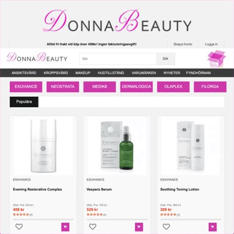 Donna beauty rabattkod .